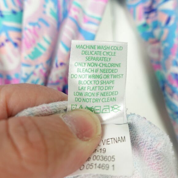 Lilly Pulitzer Leona Full Zip Womens Activewear Jacket SZ XS Sea Shell Tropical - Picture 10 of 15